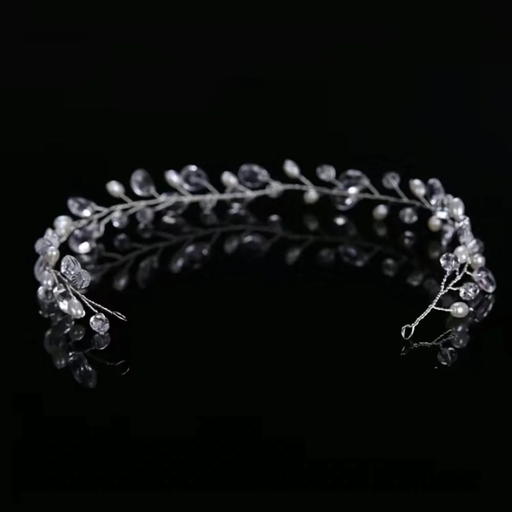 Wedding faux pearl rhinestone‎ headband
